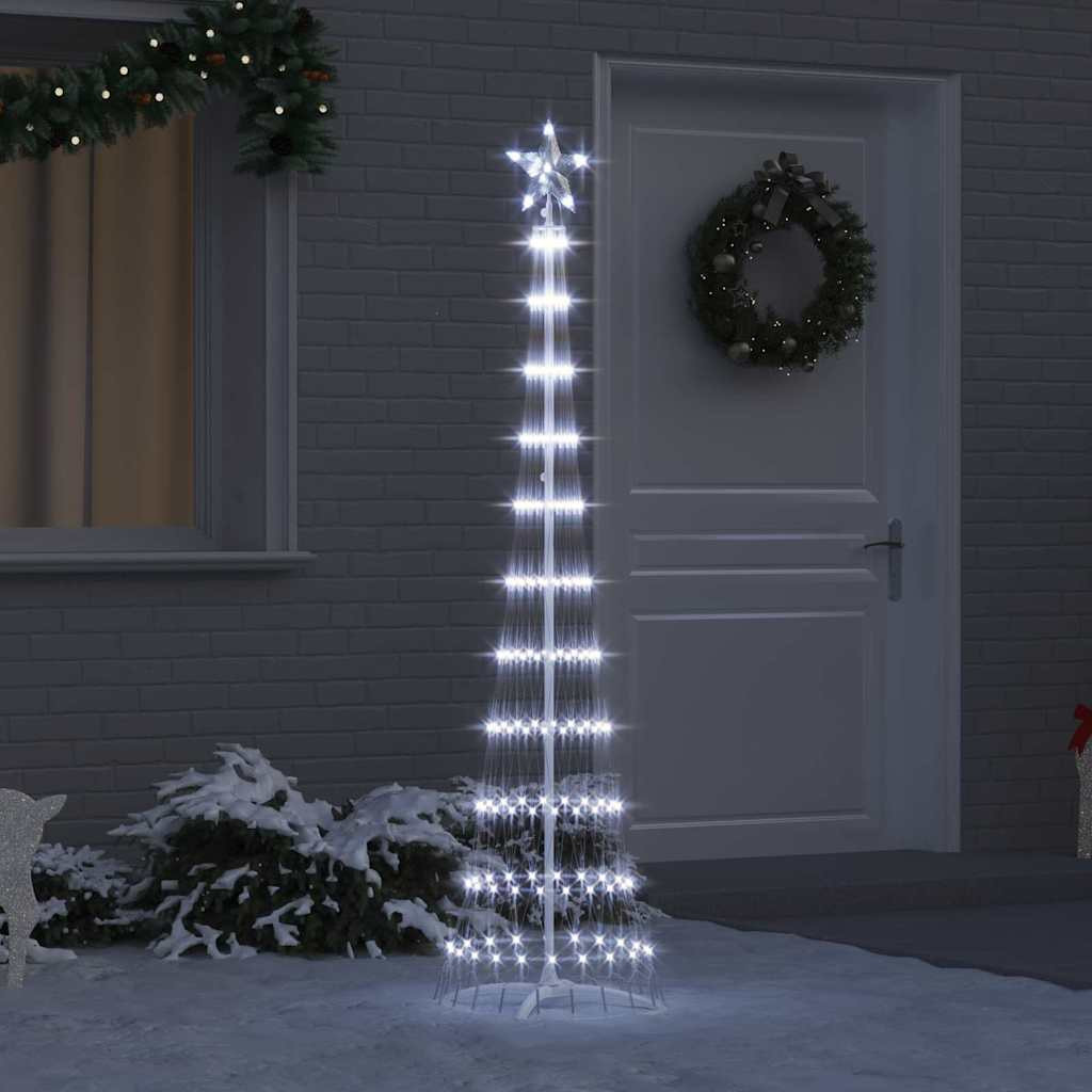 LED Karácsonyi Fenyő Hideg fehér 190 cm Fém