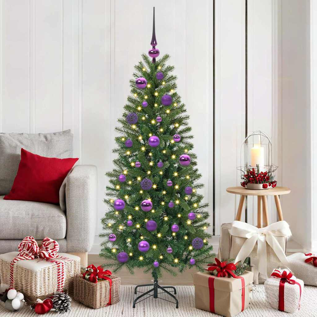 Karácsonyi Díszgömb Készlet 61 db 150 LED Meleg fehér Ø 6 cm