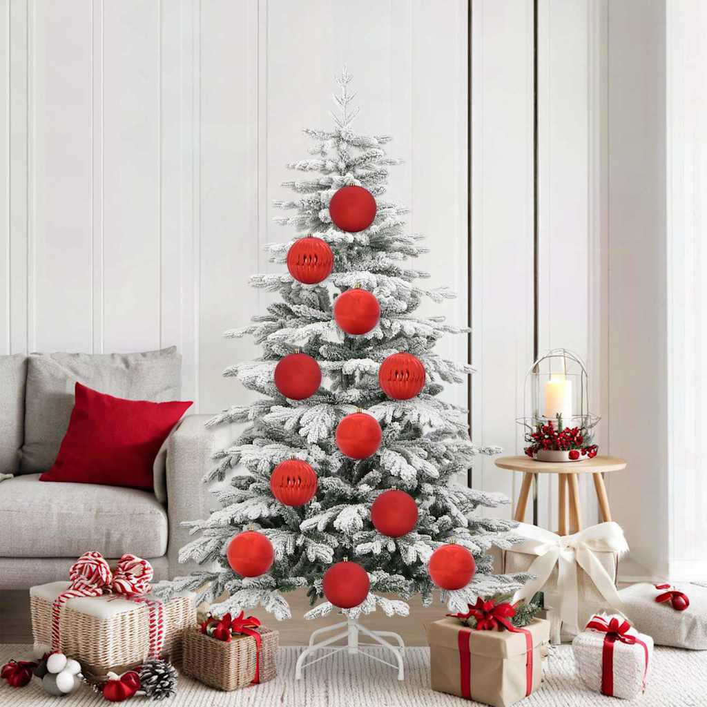 Karácsonyi Díszszett XL 9 db Piros Ø 15 cm Műanyag