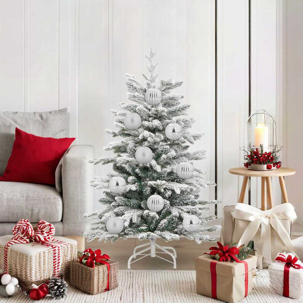 Karácsonyi Díszszett XL 15 db Ezüst Ø 10 cm Műanyag
