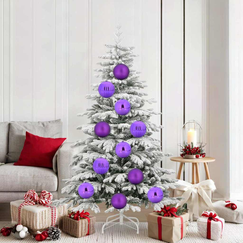 Karácsonyi Díszszett XL 9 db Lila Ø 15 cm Műanyag