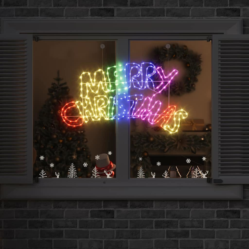 Karácsonyi tábla 240 LED Sokszínű 99,5 x 54 cm PVC