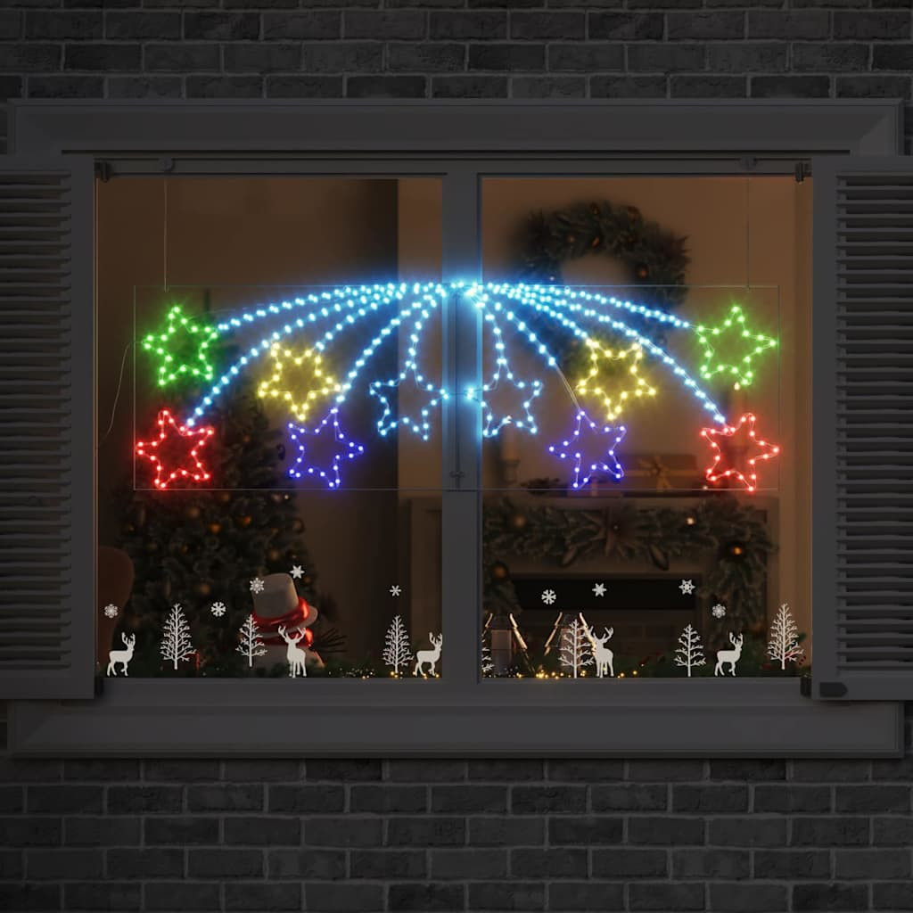 Karácsonyi Csillag 432 LED Sokszínű 182 x 58 cm PVC