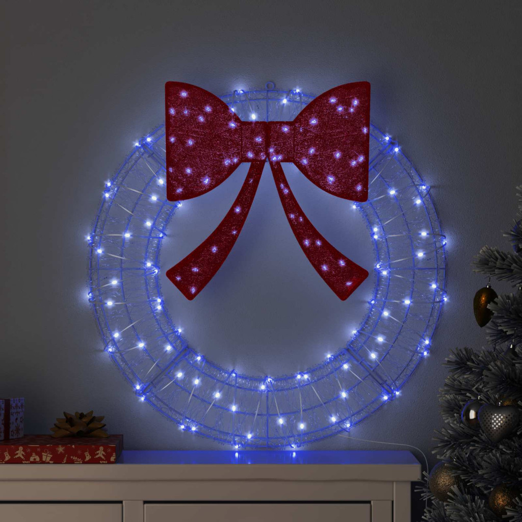 Koszorú 60 LED Kék 76 x 76 x 8,5 cm Akril