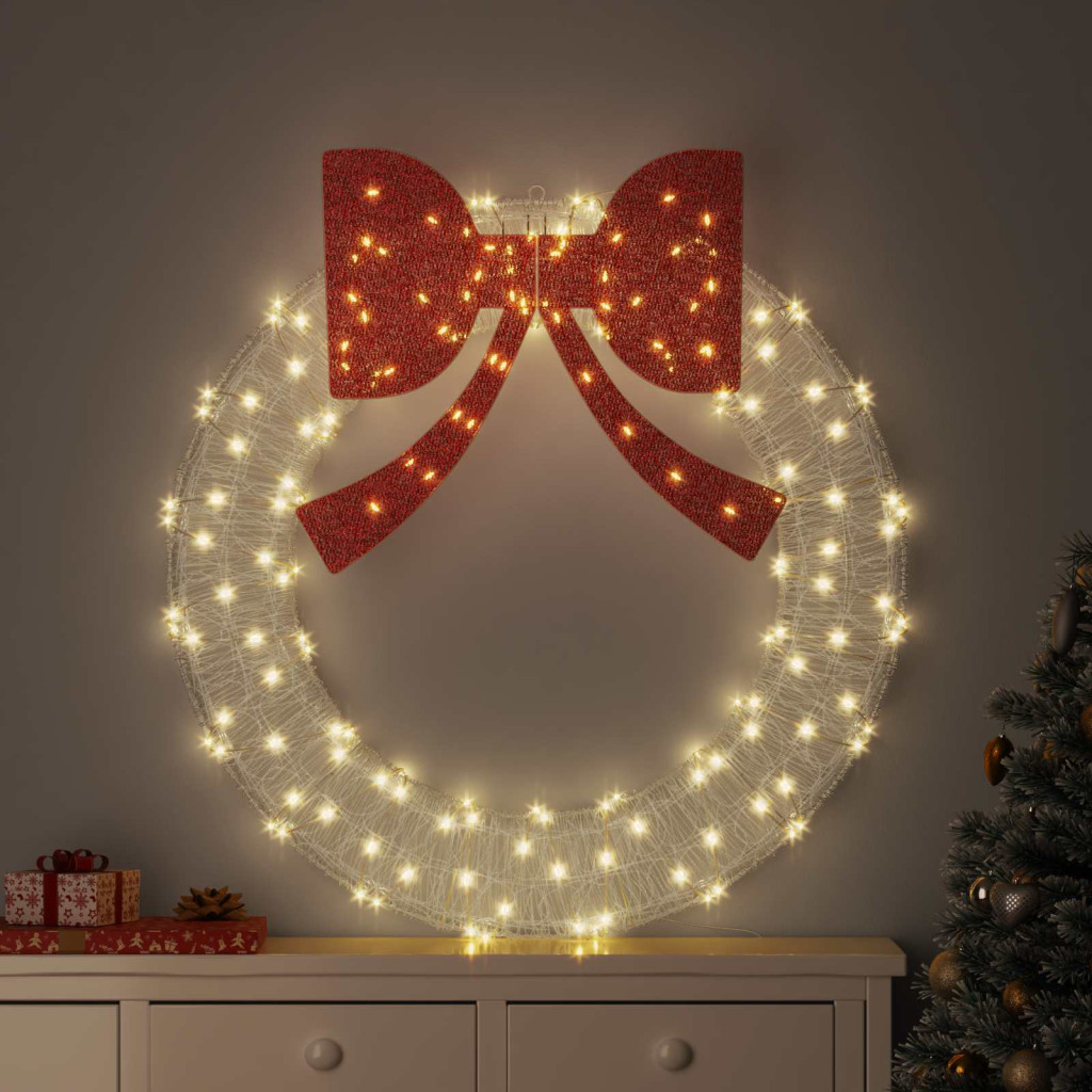 Koszorú 150 LED Meleg fehér 120 cm Akril
