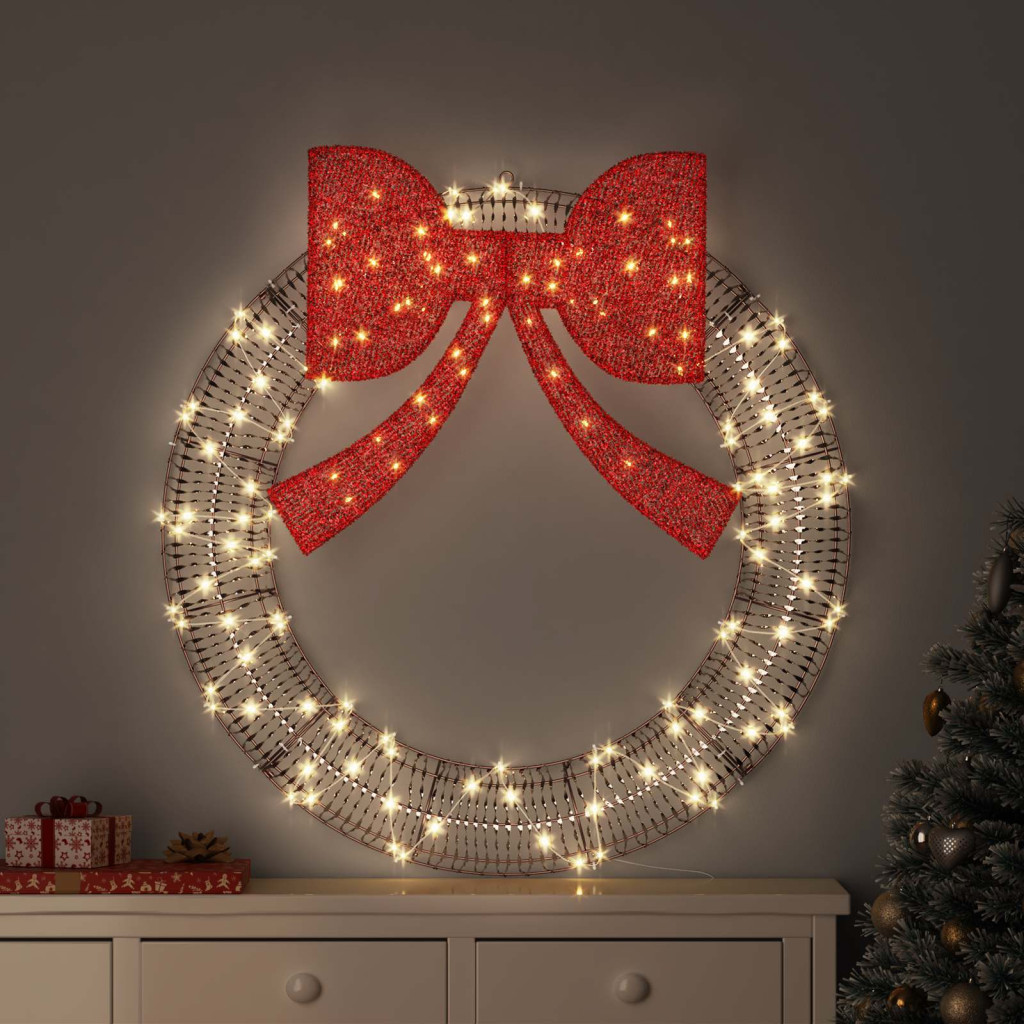 Koszorú Meleg fehér 120 x 120 x 10 cm PET 150 LED