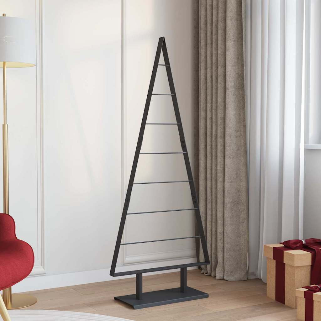 Fém karácsonyfa állvánnyal Fekete 150 cm Acél