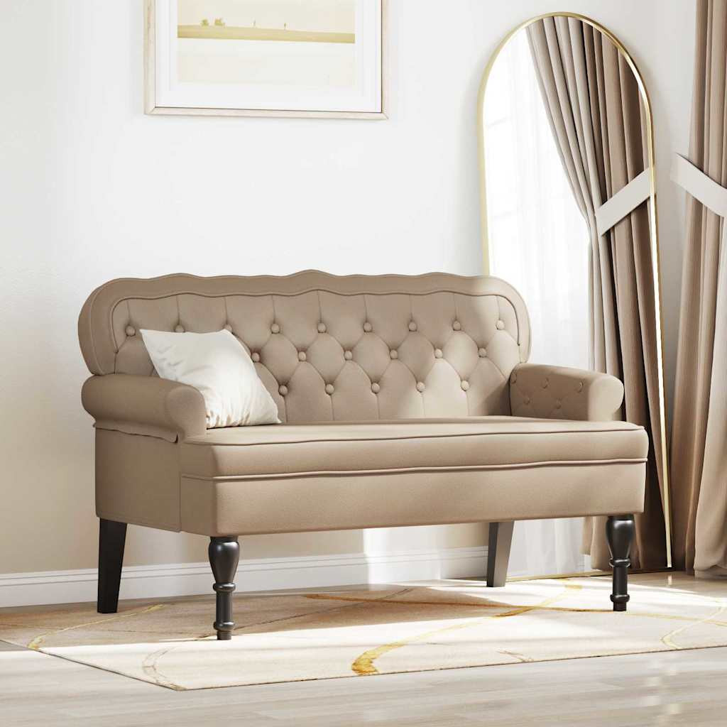 Chesterfield Pad Cappuccino 119,5 x 64,5 x 75 cm Műbőr