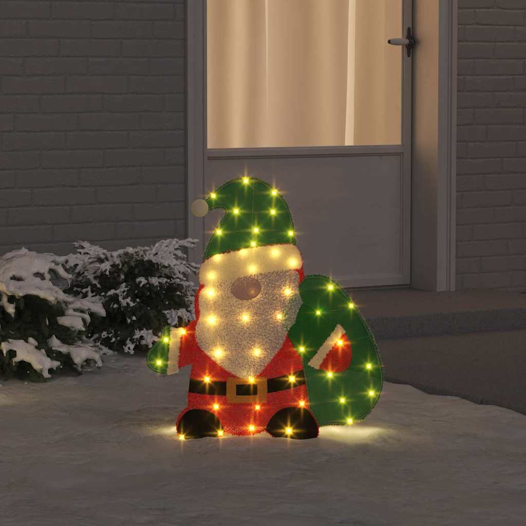 Világító Mikulás 60 LED Meleg fehér 70 x 62 cm Lurex Szövet