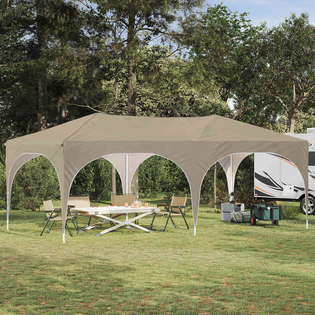 Parti sátor 575 x 288 x 245 cm Krémszínű Oxford Szövet