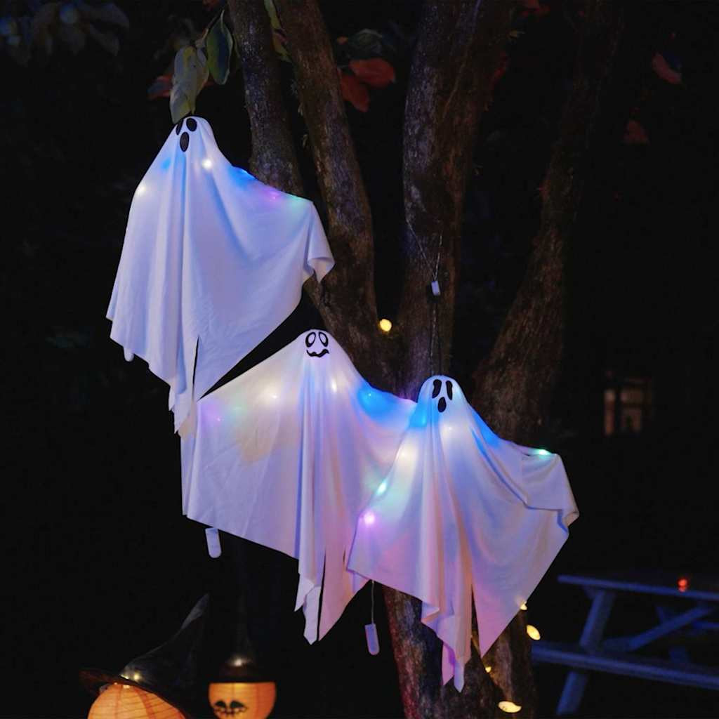 Halloween Függő Szellem 3 db Fehér 52 x 62 cm Poliészter