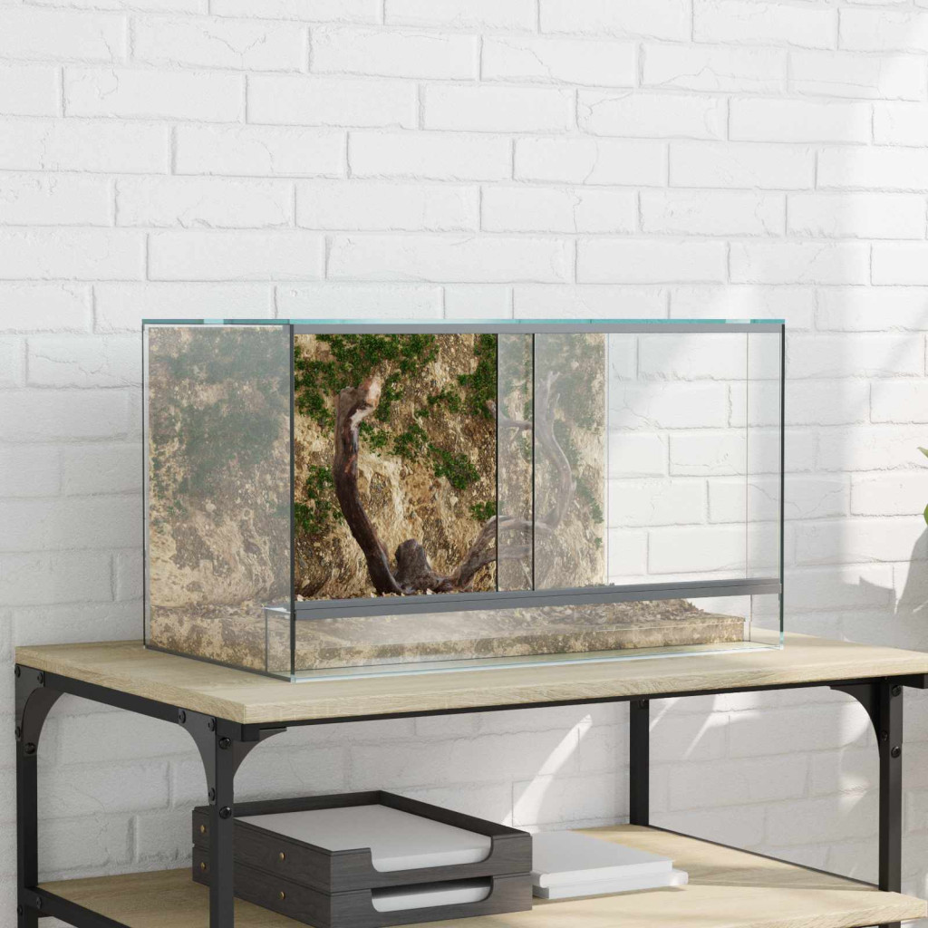Terrárium tárolóval Átlátszó 50 x 30 x 30 cm Üveg
