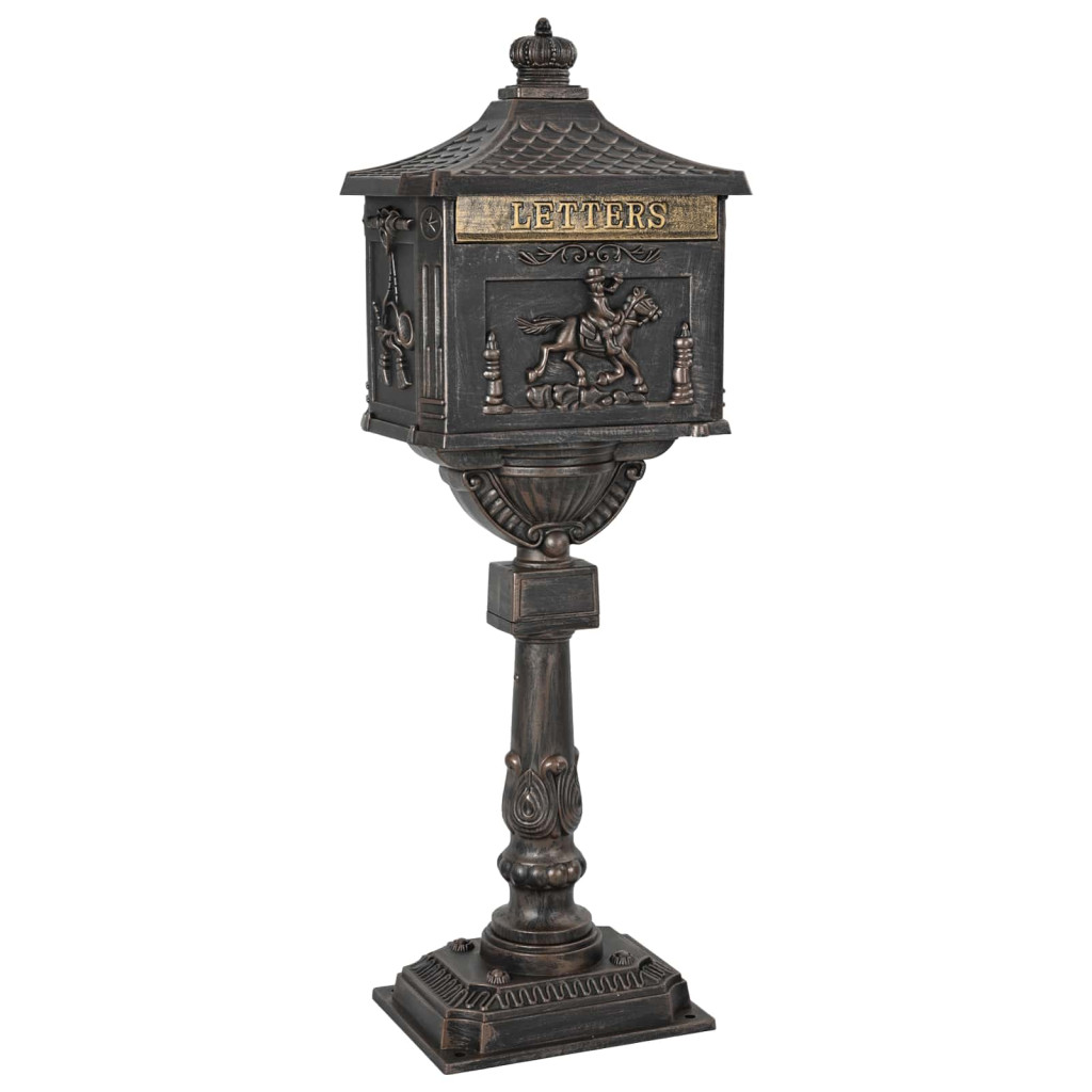 Álló Levélszekrény Bronz 42,5 x 29,5 x 117 cm Öntött alumínium