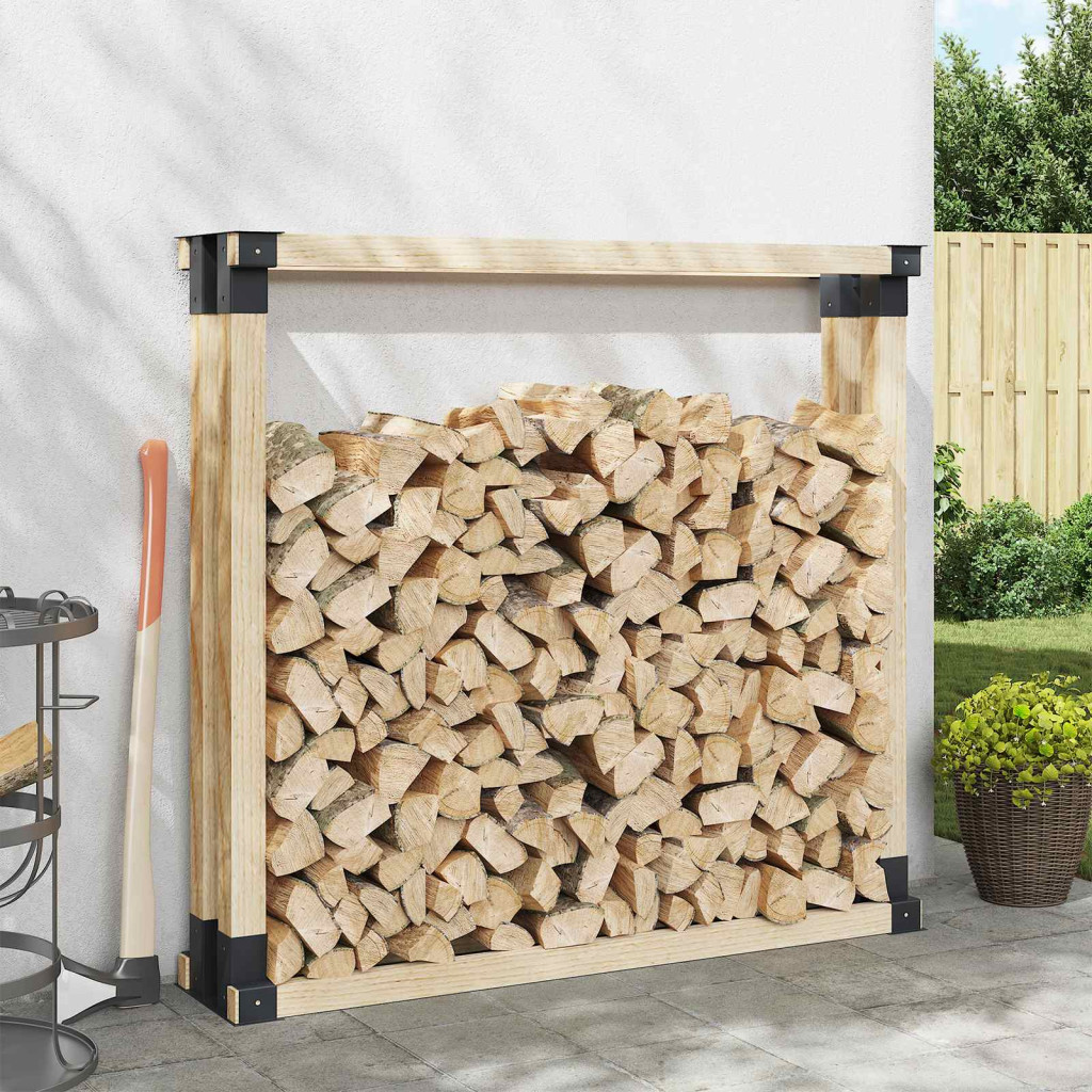 Tűzifa Halmozó Segéd 12 db Antracitszürke 34 x 10 x 15 cm Acél