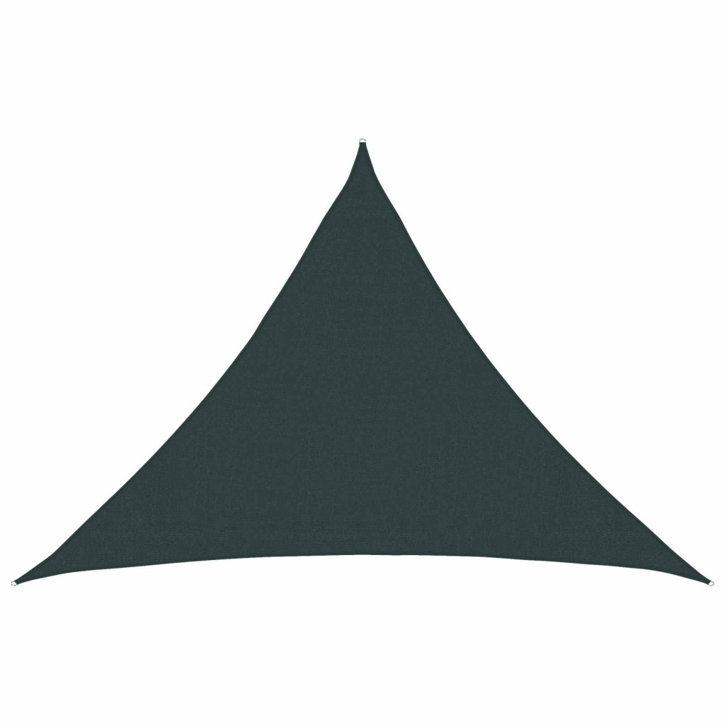 Napernyő Vászon 7 x 5 x 5 m HDPE Háromszögű Sötétzöld