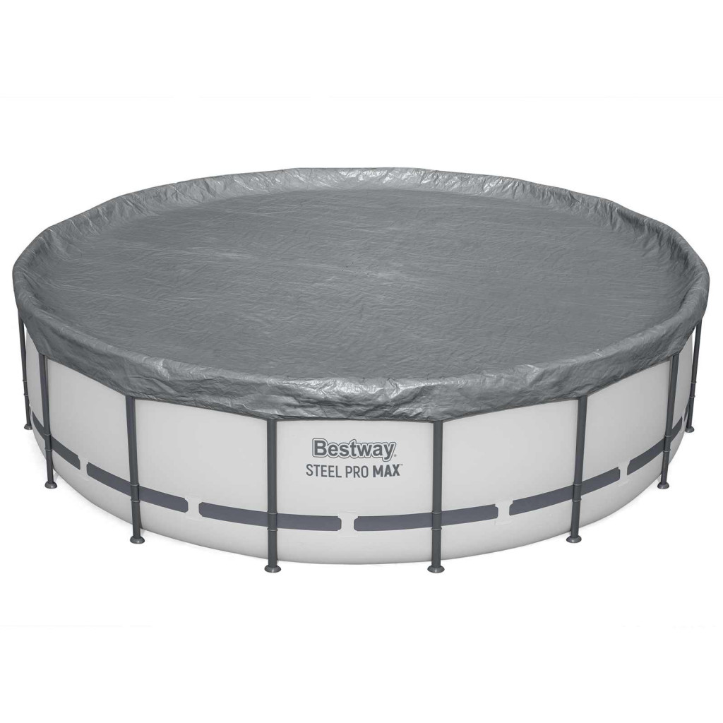 Bestway Medencefedél Ø4,88 m Kerek Poliészter Szürke