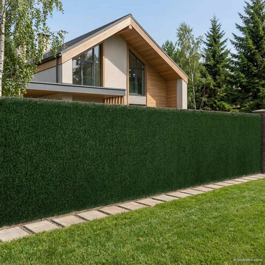 Műanyag Kerítés Sötétzöld 1,5 x 3 m PVC és Acél