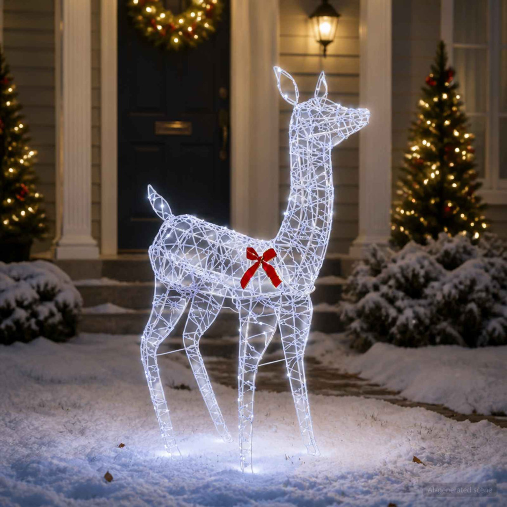 3D karácsonyi rénszarvas LOVIISA 285 LED hideg fehér