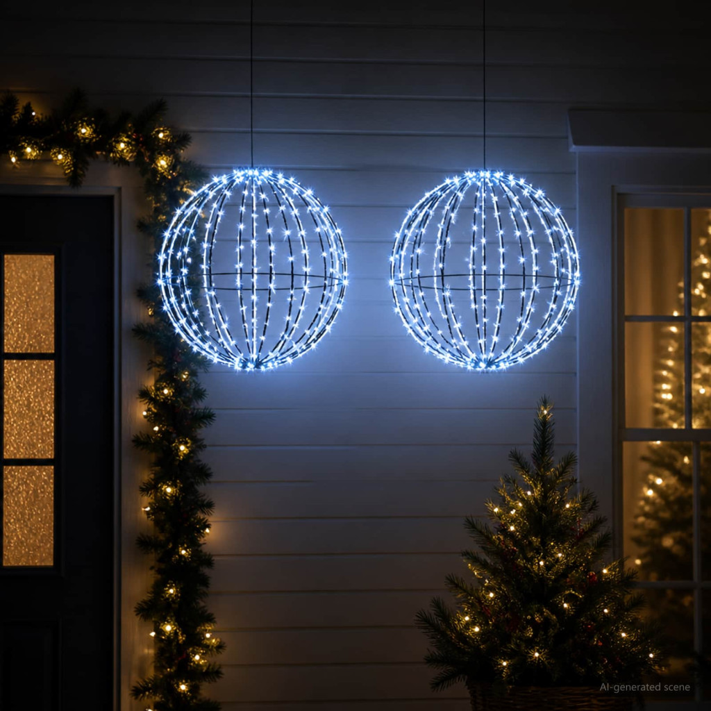 LED-es karácsonyi függődísz 2 db 320 LED kék