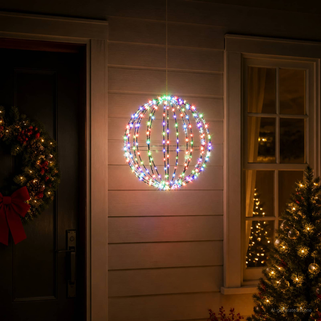 LED-es karácsonyi függődísz 96 LED többszínű