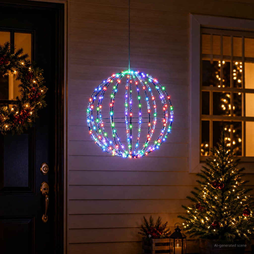 LED-es karácsonyi függődísz 160 LED többszínű