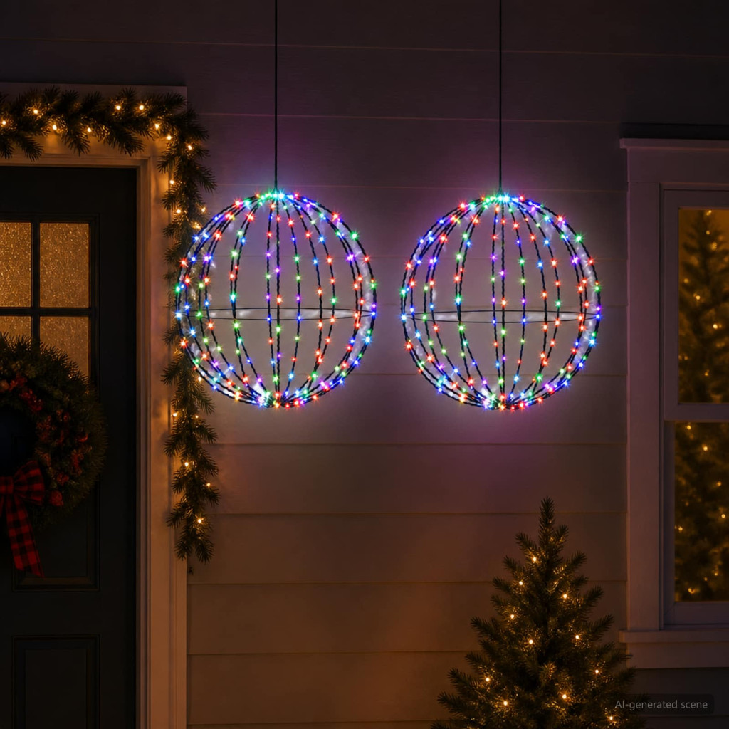 LED-es karácsonyi függődísz 2 db 320 LED többszínű