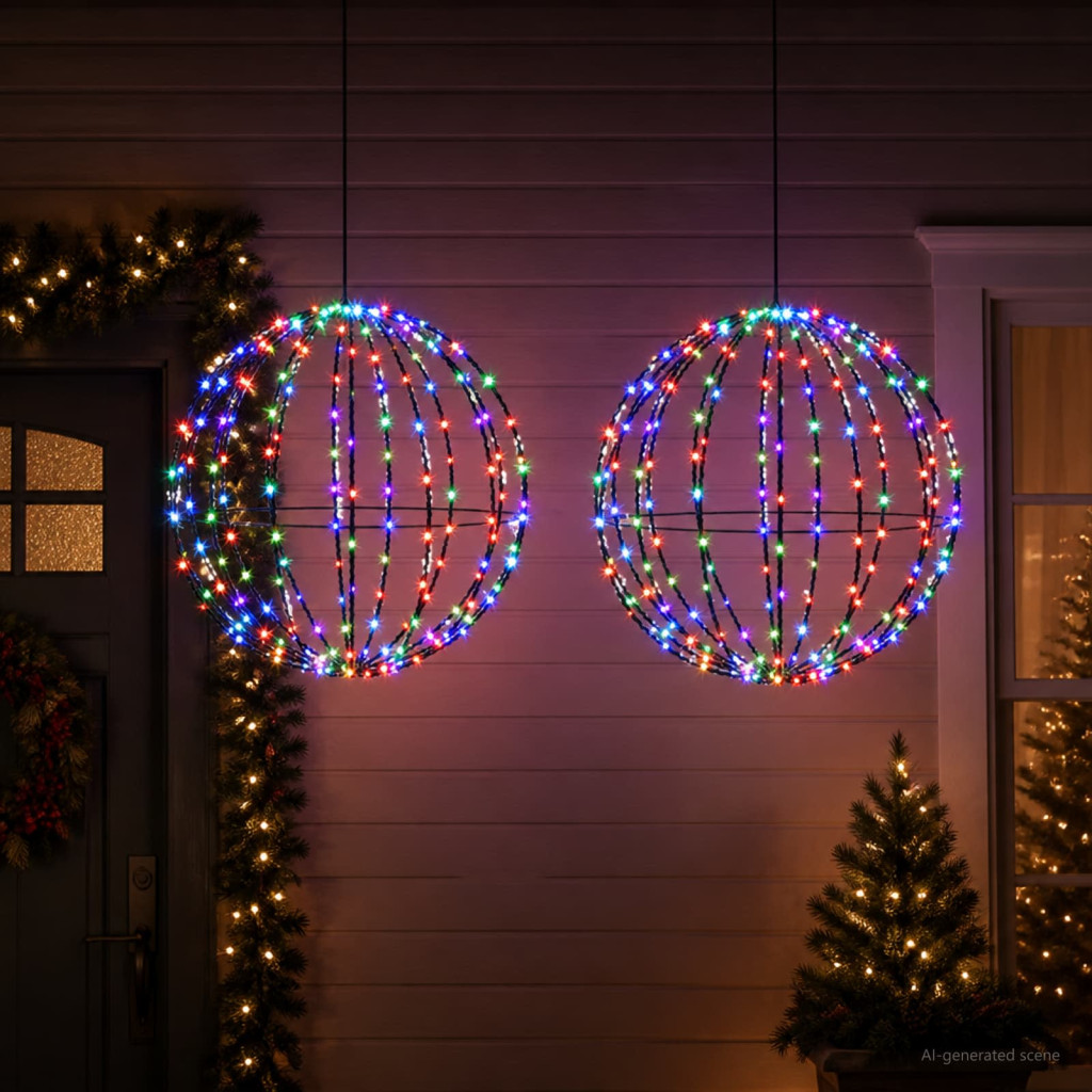 LED-es karácsonyi függődísz 2 db 384 LED többszínű