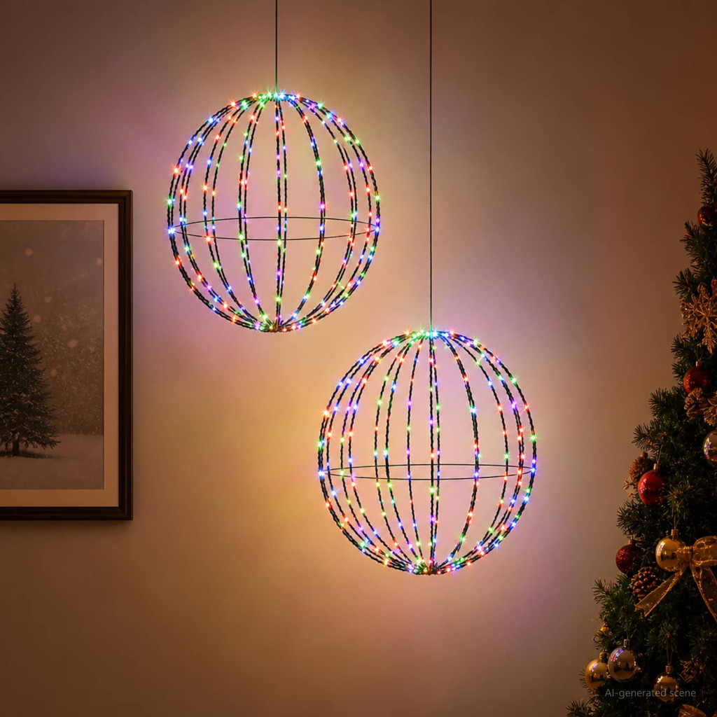 LED-es karácsonyi függődísz 2 db 320 LED RGB
