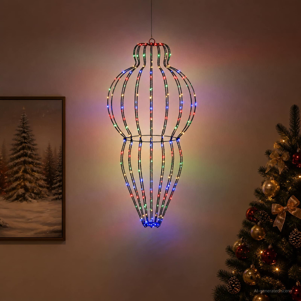 LED-es karácsonyi függődísz 320 LED többszínű