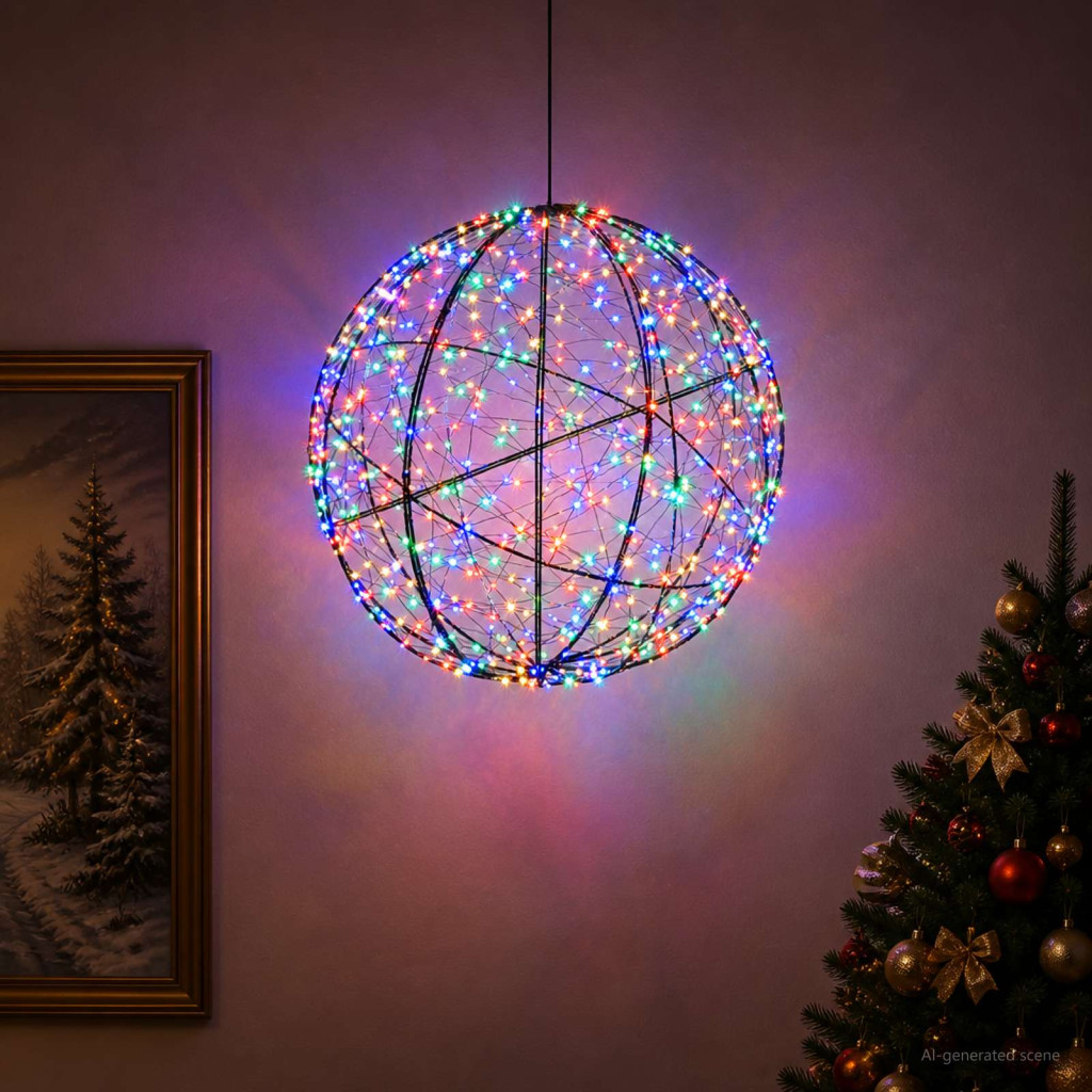 Karácsonyi csúcsdísz világítás 750 LED Többszínű