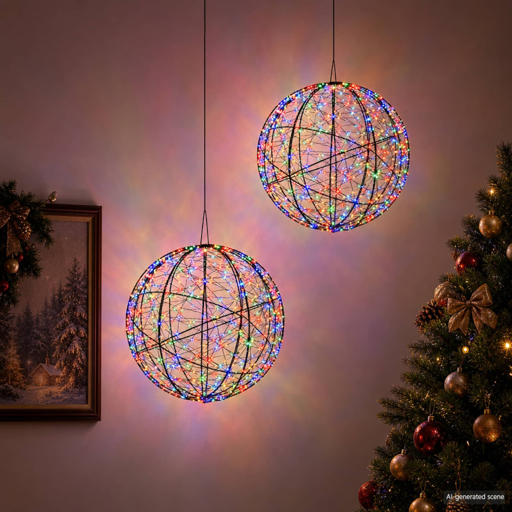 Karácsonyi csúcsdísz világítás 2 db 1000 LED Többszínű