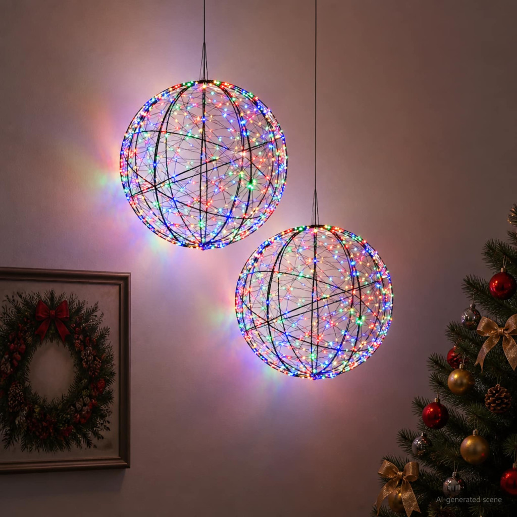 Karácsonyi csúcsdísz világítás 2 db 1900 LED Többszínű