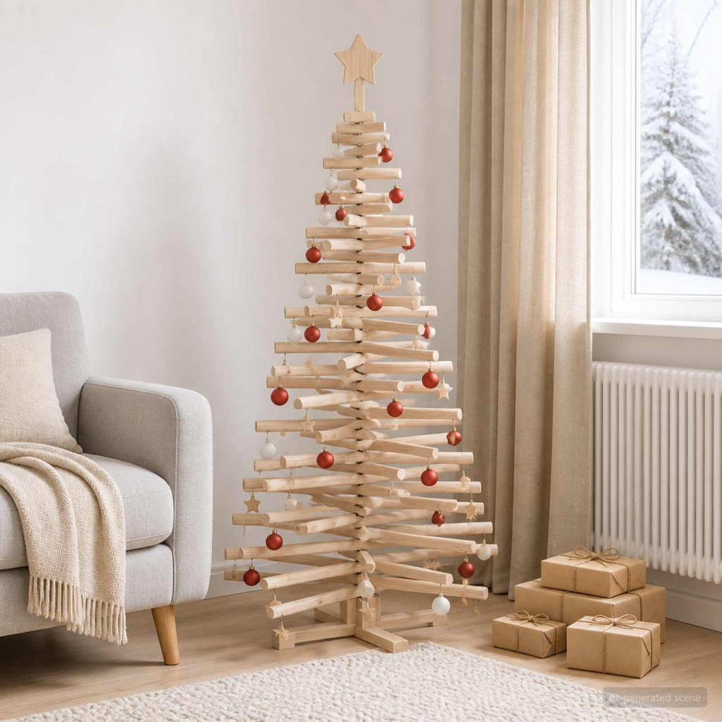 KOTKA fa karácsonyfa, 150 cm, natúr, kezeletlen