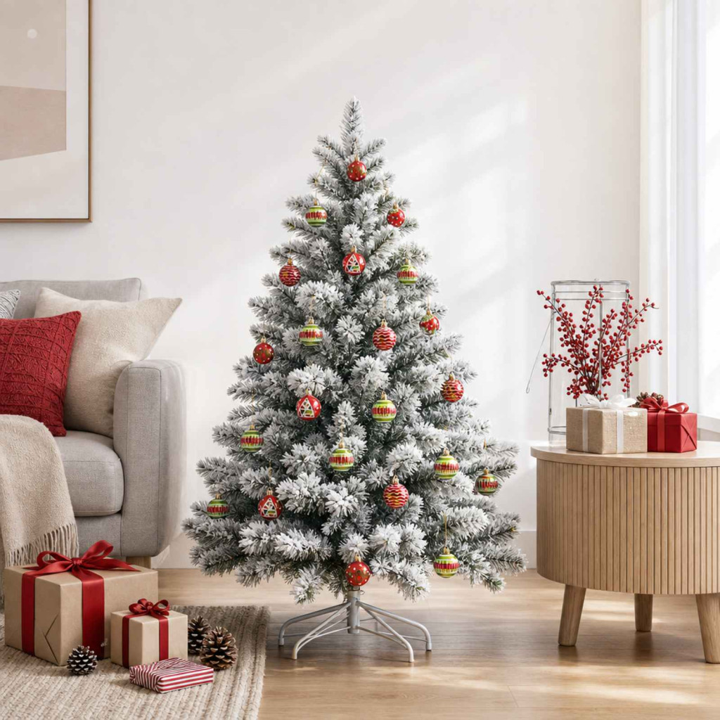 Karácsonyi gömbdíszkészlet 32 db világoszöld és piros ø 6 cm