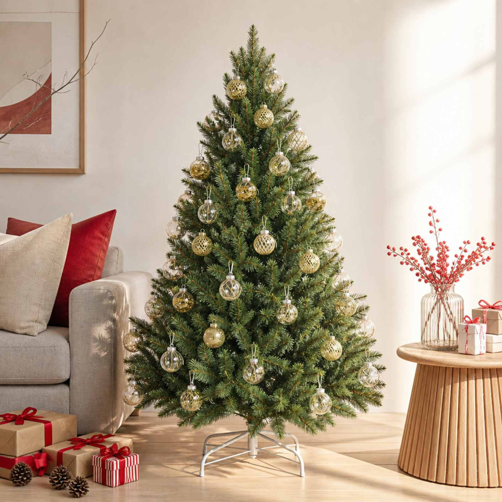 Karácsonyi gömbdíszkészlet 30 db arany ø 6 cm PET