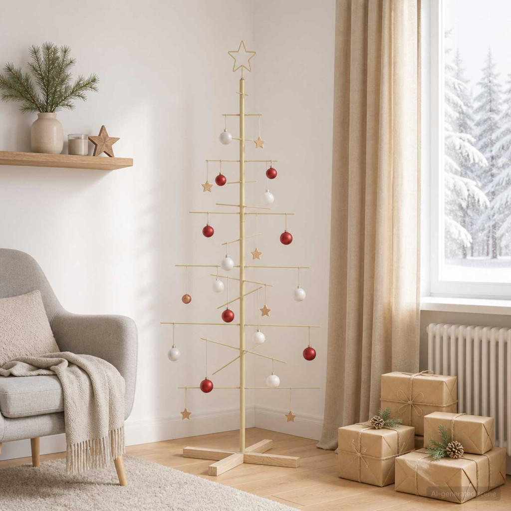 Fém karácsonyfa KUOPIO 150 cm Acél Arany