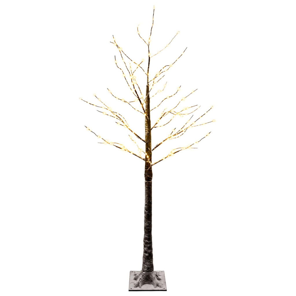 Havas LED-es karácsonyfa barna 22 x 22 x 150 cm műanyag 232 LED