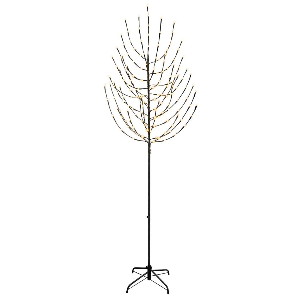 LED Karácsonyi Fenyő Fekete 210 cm Acél 180 LED
