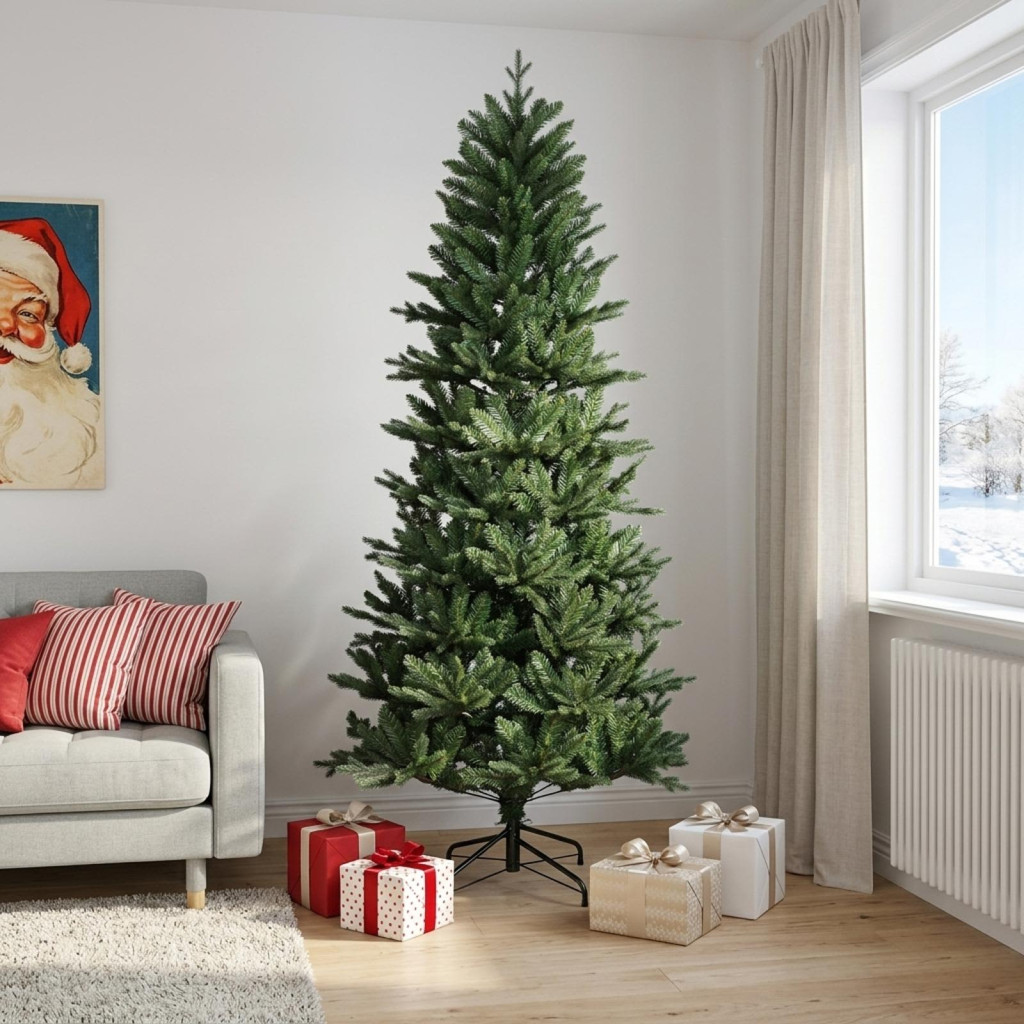 Műanyag Hajtogatós Karácsonyfa 240 cm PVC és PE Zöld