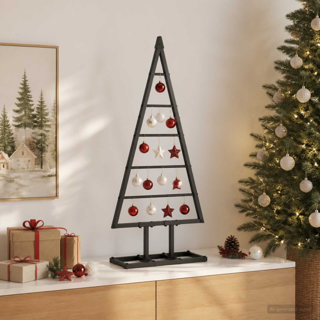 Fém karácsonyfa KUOPIO 60 cm Fém Fekete