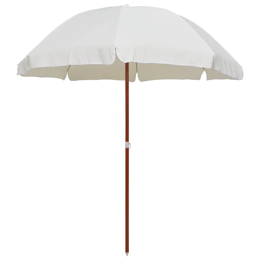Homokszínű napernyő acélrúddal 240 cm