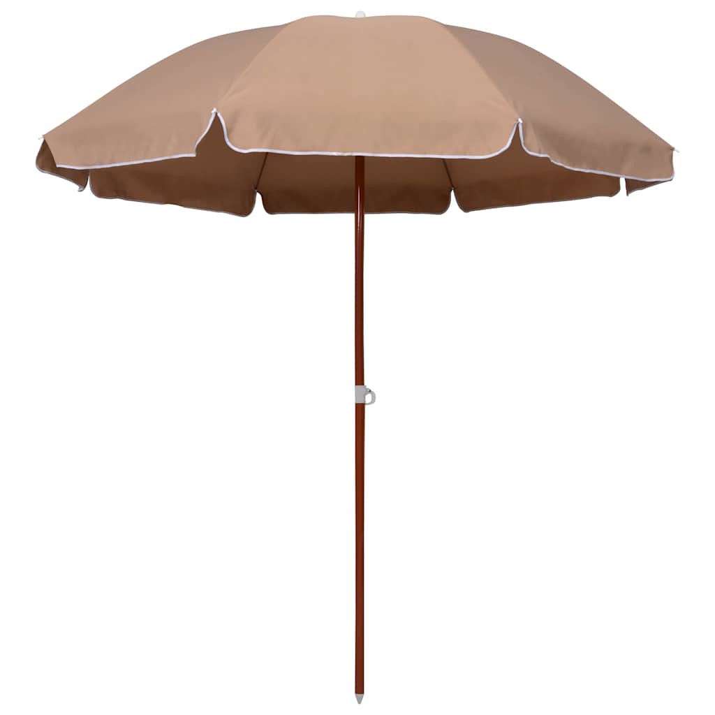 Tópszínű napernyő acélrúddal 240 cm