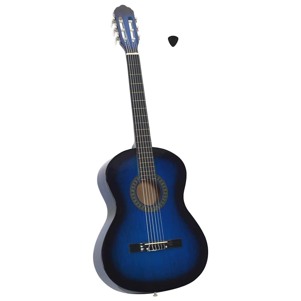 Kék klasszikus hársfa gitár kezdőknek 4/4 39