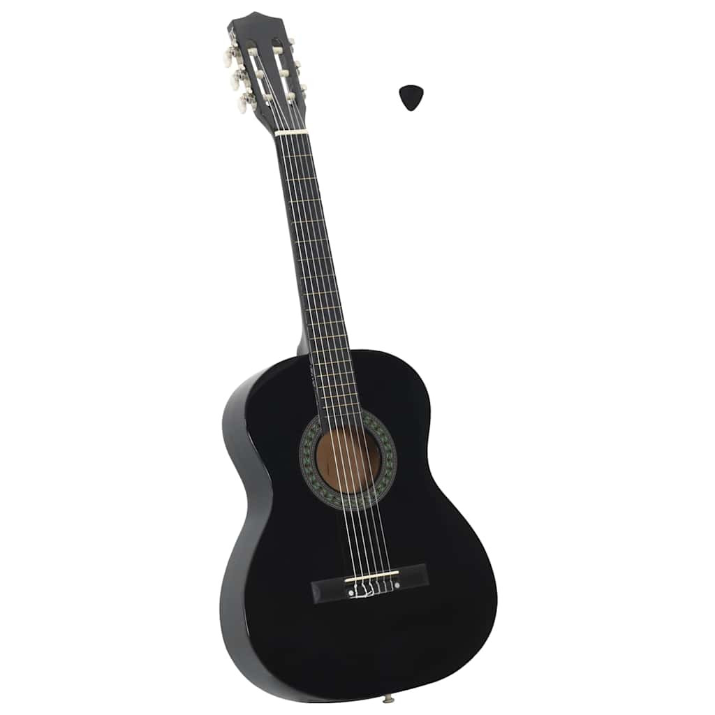 Fekete klasszikus gitár kezdőknek és gyerekeknek 3/4 36