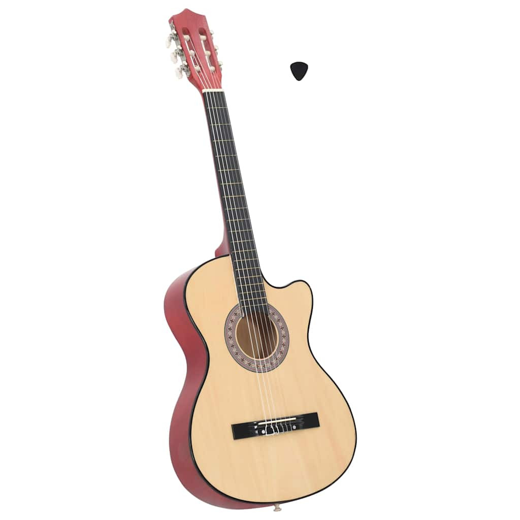 6 húros akusztikus western cutaway hársfa gitár 38