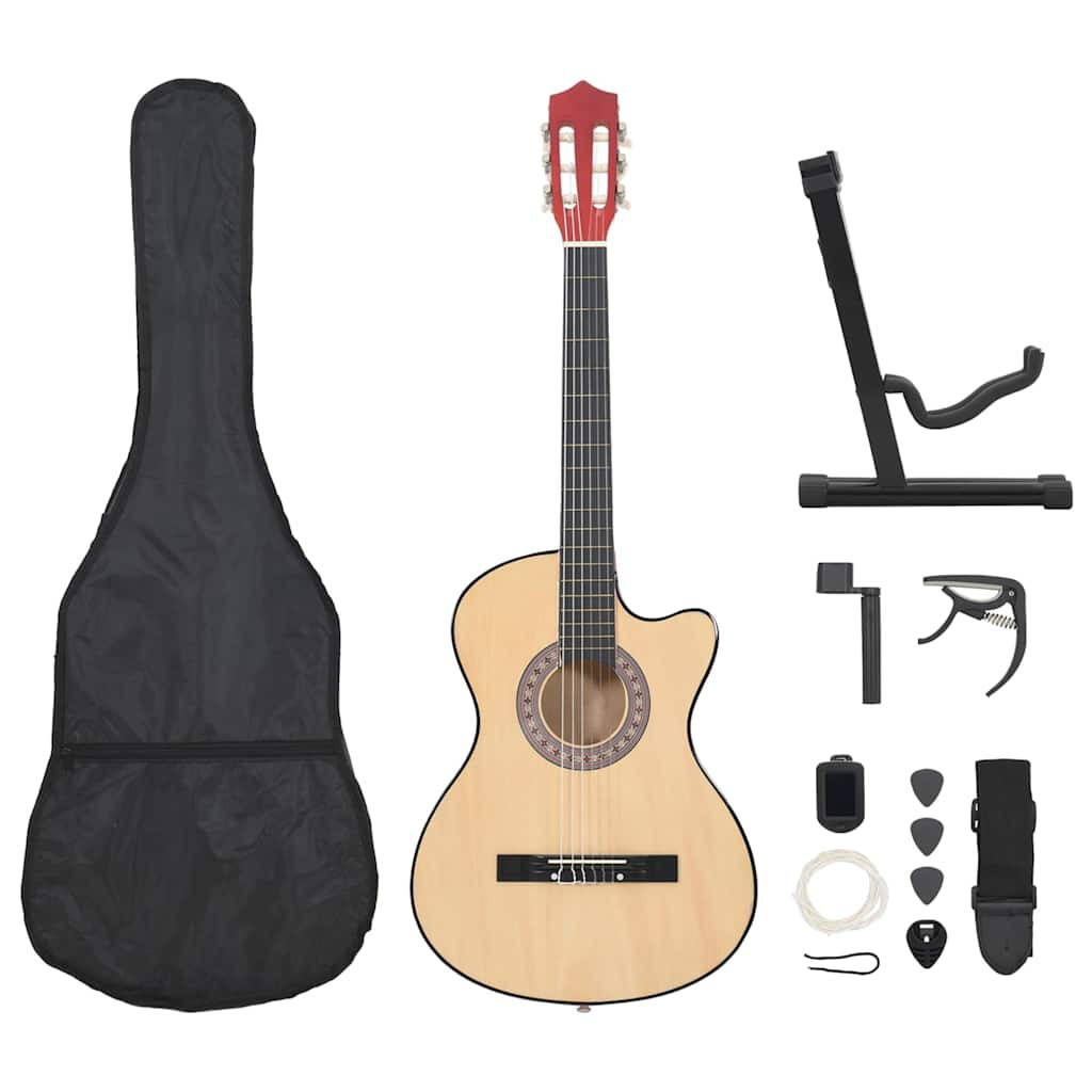 12 részes 6 húros akusztikus western cutaway gitár szett 38