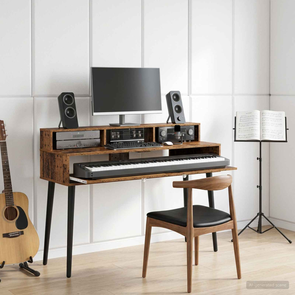 Stúdióasztal-feltét antik Fa 110 x 42,5 x 36 cm szerelt Fa