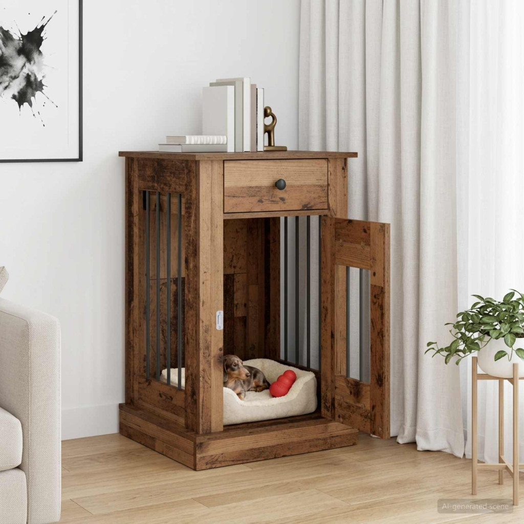 Kutya ketrec bútor Antik Fa 50 x 47,5 x 80 cm Szerelt Fa