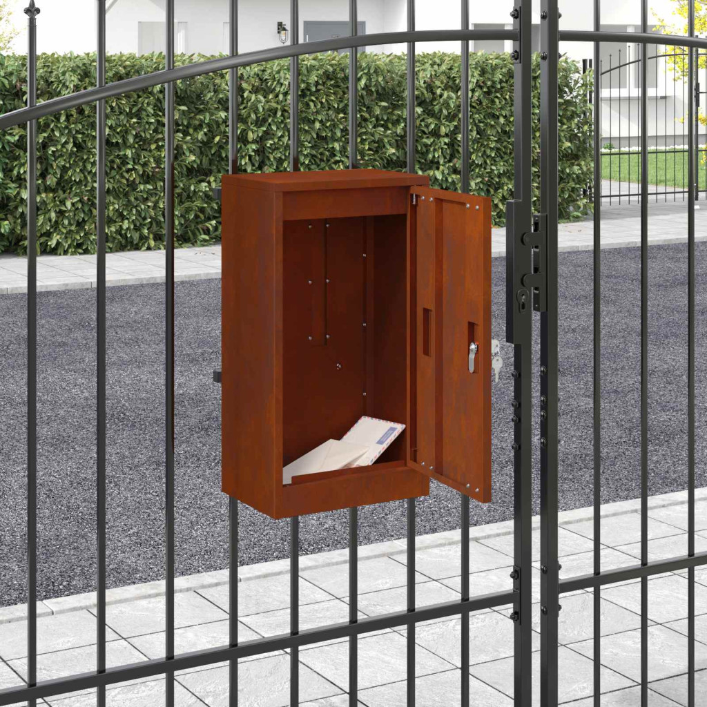 Postaláda tárolóval Rozsdás 30 x 20 x 55 cm Időjárásálló acél