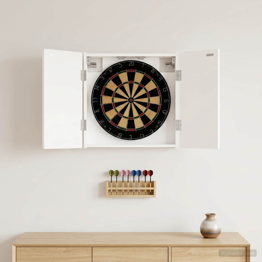 Darts szekrény ALKMAAR Fehér 52,5 x 10,5 x 53,5 cm Szerelt Fa